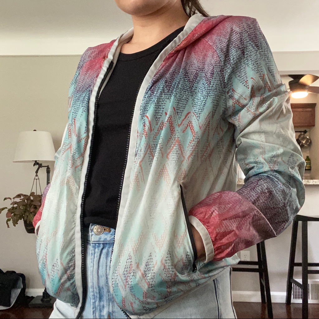 Patterned Windbreaker
